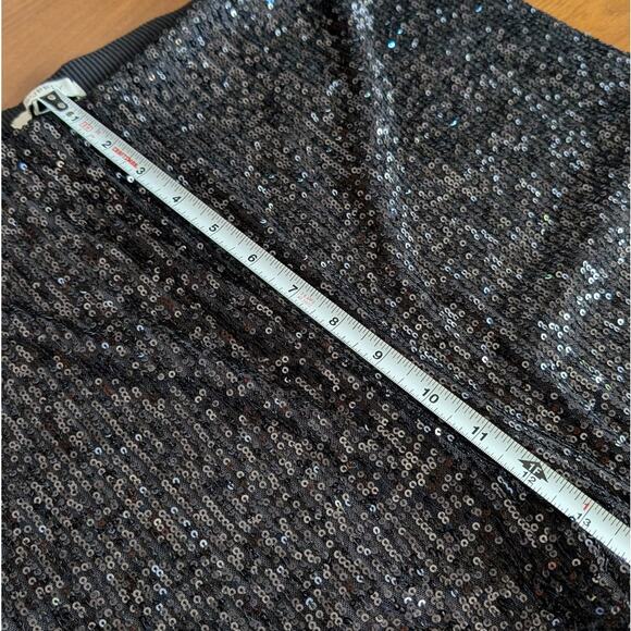 Z Supply Skylar Black Sequin High-rise Wide Leg Cropped Pants, size XL - Picture 6 of 8